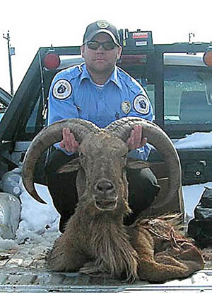 Josh Waldrip and Barbary Sheep - NMDGF Archive News: Two men charged in poaching of trophy Barbary sheep near Logan