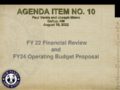 Icon of 10 FY22 Budget Review And FY24 Budget Request
