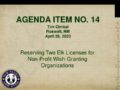 Icon of 14 Agenda Reserve Two Elk Licenses