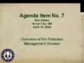 Icon of Agenda Item 7   Fisheries Management Overview