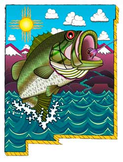 Bass plate logo - NMDGF Archive News: Santa Fe artist wins bass fishing license plate logo design contest