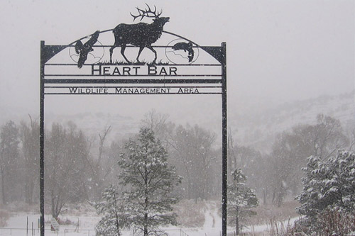 Heart Bar Wildlife Management Area in winter - New Mexico State Game Commission