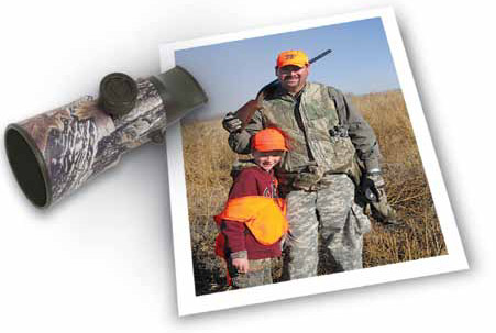 Father and son hunting in New Mexico.