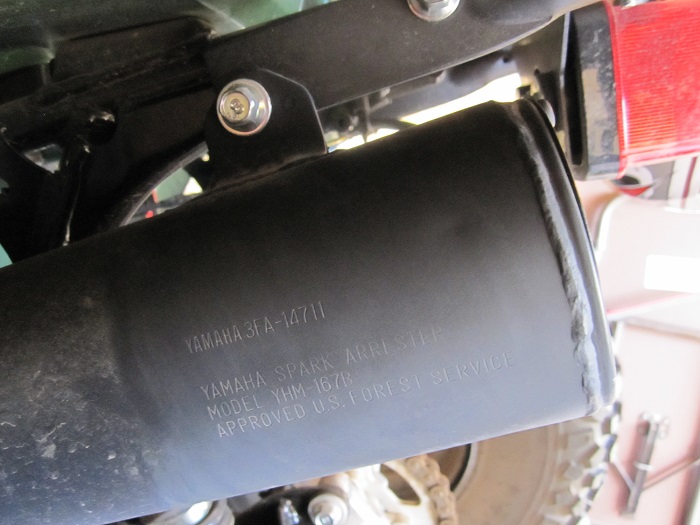 US Forest Service approved muffler stamp for OHV registration, OHV use on New Mexico public lands