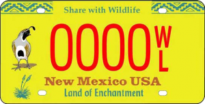 Support wildlife by ordering the New Mexico Wildlife License Plate