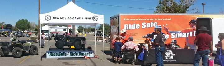 OHV activity with ATV simulator presentation for kids from six to about twelve years of age - New Mexico Dept of Game and Fish