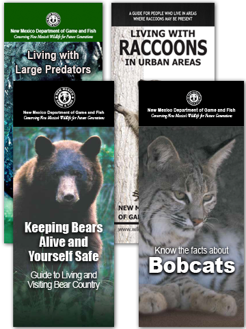 Living with New Mexico wildlife - (download these free educational brochures).