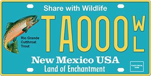 Support wildlife by ordering the New Mexico Wildlife License Plate