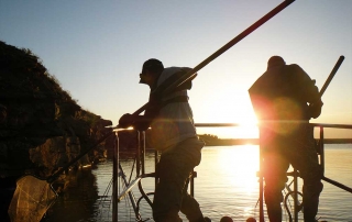 Evening bass survey on Ute Lake - (New Mexico Game and Fish).