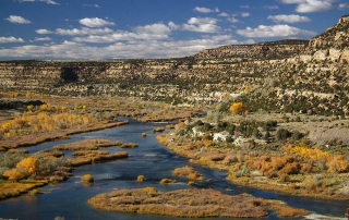 Overlook view of the San Juan River tailwater fishery - (New Mexico Game and Fish).