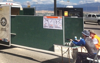 A pellet shooting trailer helps New Mexico students understand proper sight alignment, sight picture & ethical shot placement while hunting.