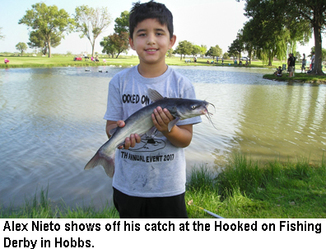 Alex Nieto with catfish - Hooked on Fishing derby lots of fun, NMDGF news